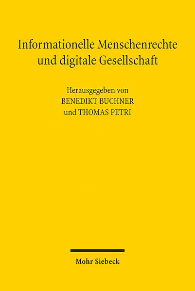 Produktbild: Informationelle Menschenrechte und digitale Gesellschaft