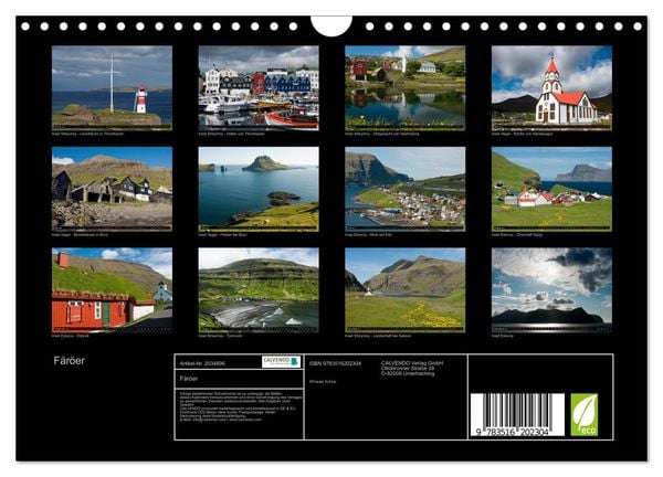 Produktbild: F&auml;r&ouml;er (Wandkalender 2026 DIN A4 quer), CALVENDO Monatskalender