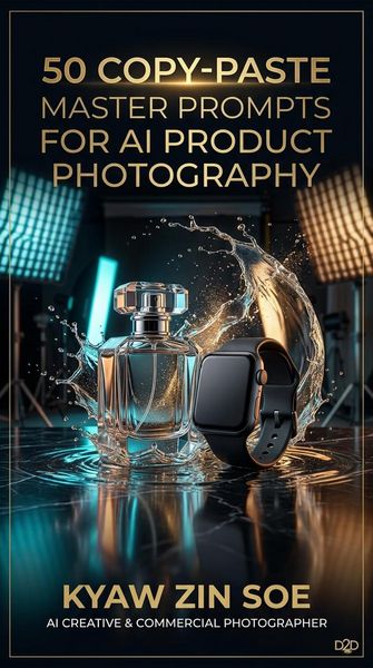 Produktbild: 50 Copy-Paste Master Prompts for AI Product Photos & Video Ads
