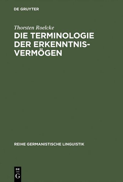 Produktbild: Die Terminologie der Erkenntnisverm&ouml;gen