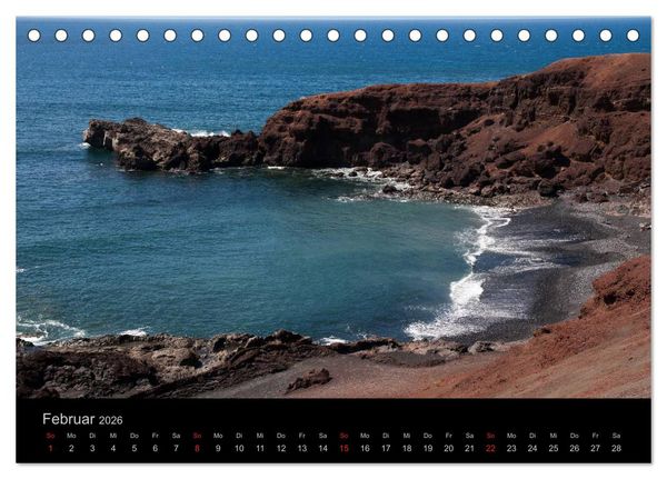 Produktbild: Unterwegs auf Lanzarote (Tischkalender 2026 DIN A5 quer), CALVENDO Monatskalender