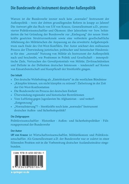 Produktbild: Die Bundeswehr als Instrument deutscher Au&szlig;enpolitik
