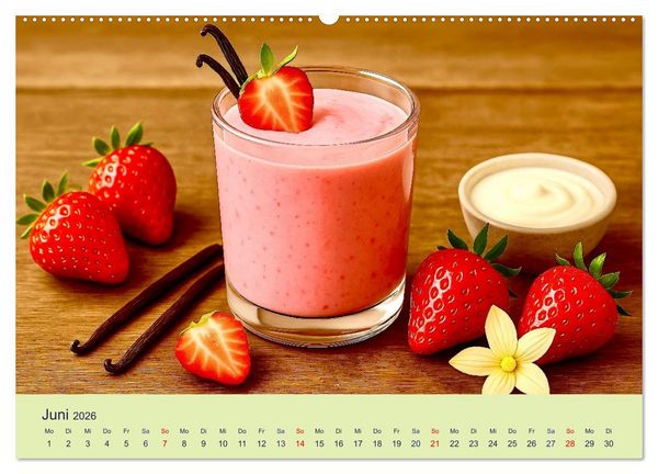 Produktbild: Gesunde Smoothies (Wandkalender 2026 DIN A2 quer), CALVENDO Monatskalender