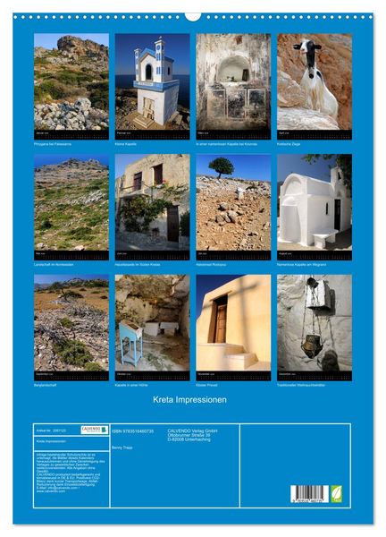 Produktbild: Kreta Impressionen (Wandkalender 2026 DIN A2 hoch), CALVENDO Monatskalender