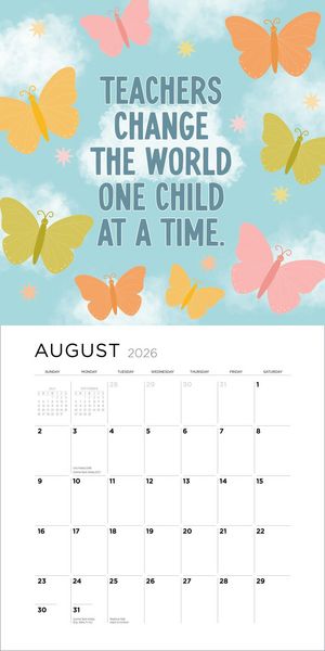 Produktbild: Teaching Is a Work of Heart Wall Calendar 2026
