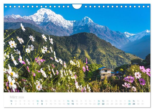 Produktbild: Abenteuer Himalaya - Fernwandern im Annapurna (Wandkalender 2026 DIN A4 quer), CALVENDO Monatskalender