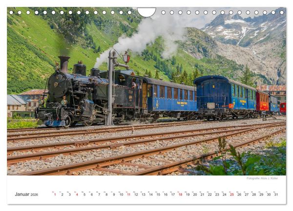 Produktbild: Dampfbahn Furka 2026 (Wandkalender 2026 DIN A4 quer), CALVENDO Monatskalender