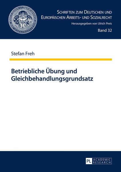 Produktbild: Betriebliche &Uuml;bung und Gleichbehandlungsgrundsatz