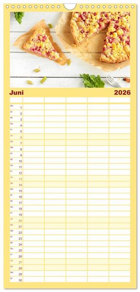 Produktbild: Familienplaner 2026 - Blechkuchen mit 5 Spalten (Wandkalender, 21 x 45 cm) CALVENDO
