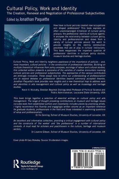 Produktbild: Cultural Policy, Work and Identity