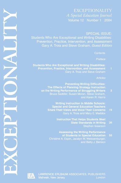 Produktbild: Students Who Are Exceptional and Writing Disabilities