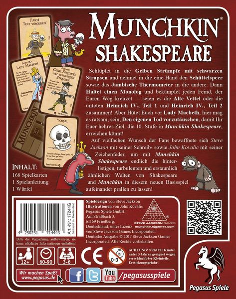 Produktbild: Pegasus 17244G - Munchkin Shakespeare