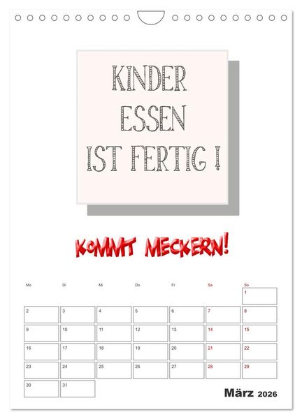 Produktbild: Spr&uuml;che f&uuml;r die K&uuml;che. Mit Jahresplaner (Wandkalender 2026 DIN A4 hoch), CALVENDO Monatskalender