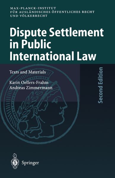 Produktbild: Dispute Settlement in Public International Law