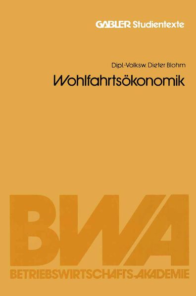 Produktbild: Wohlfahrts&ouml;konomik