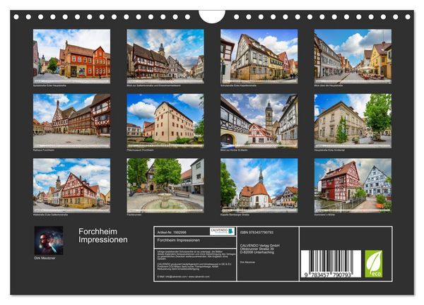Produktbild: Forchheim Impressionen (Wandkalender 2026 DIN A4 quer), CALVENDO Monatskalender