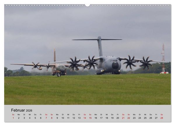 Produktbild: Transportflugzeug Airbus A400M Atlas (hochwertiger Premium Wandkalender 2026 DIN A2 quer), Kunstdruck in Hochglanz