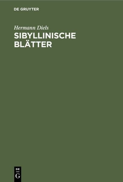 Produktbild: Sibyllinische Bl&auml;tter
