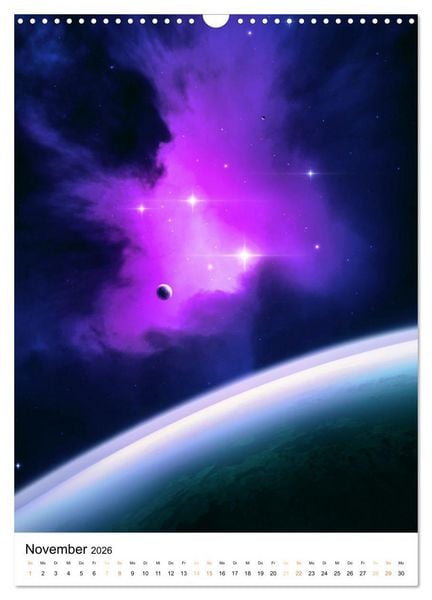 Produktbild: Galaxien und Nebulare (Wandkalender 2026 DIN A3 hoch), CALVENDO Monatskalender