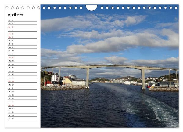 Produktbild: Impressionen von Norwegen entlang der Hurtigruten (Wandkalender 2026 DIN A4 quer), CALVENDO Monatskalender