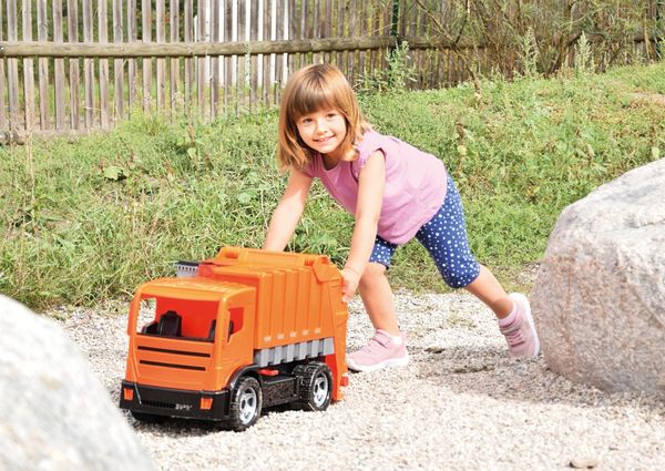 Produktbild: Lena M&uuml;llwagen, orange, mit 2 Achsen