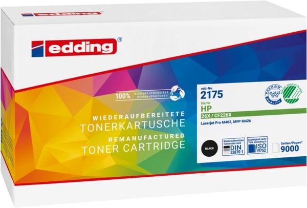 Produktbild: Edding Toner ersetzt HP 26X (CF226X) Kompatibel Schwarz EDD-2175 18-2175