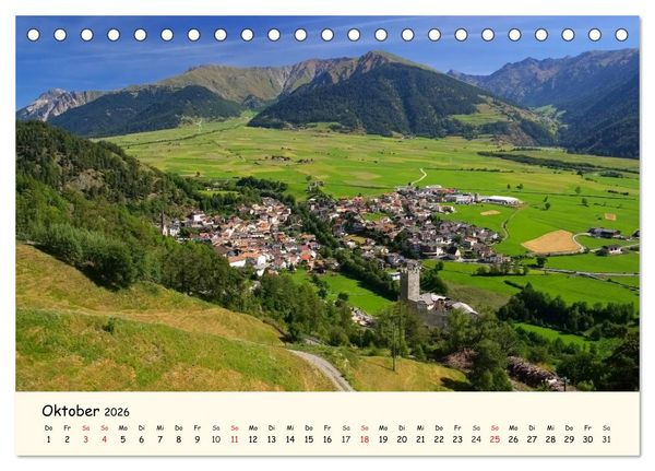 Produktbild: Vinschgau - Die Sonnenseite S&uuml;dtirols (Tischkalender 2026 DIN A5 quer), CALVENDO Monatskalender