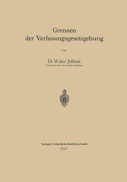 Produktbild: Grenzen der Verfassungsgesetzgebung
