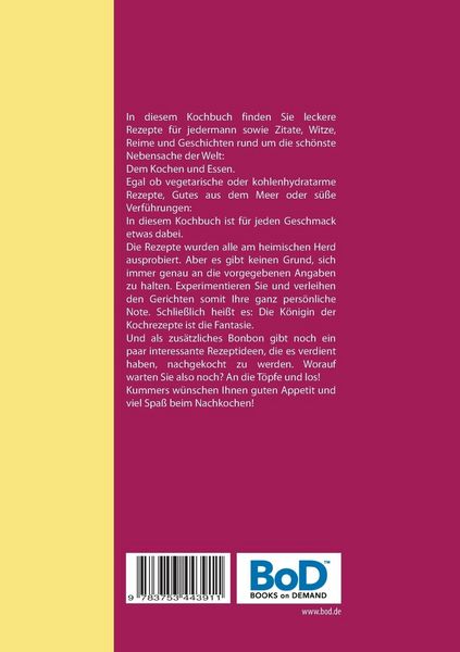 Produktbild: Kummers Schlemmerkochbuch - das etwas andere Kochbuch!