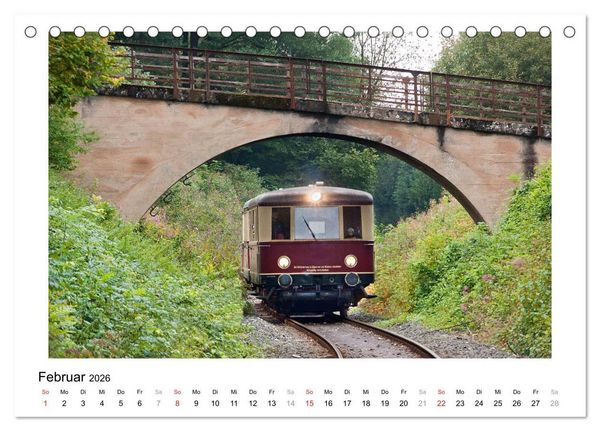 Produktbild: Mit der Eisenbahn in die Fr&auml;nkische Schweiz (Tischkalender 2026 DIN A5 quer), CALVENDO Monatskalender