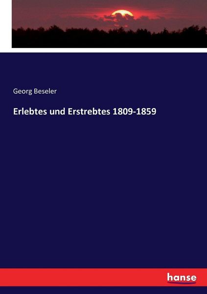 Produktbild: Erlebtes und Erstrebtes 1809-1859