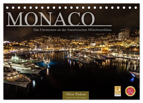 Produktbild: Monaco - Das F&uuml;rstentum an der franz&ouml;sischen Mittelmeerk&uuml;ste (Tischkalender 2026 DIN A5 quer), CALVENDO Monatskalender