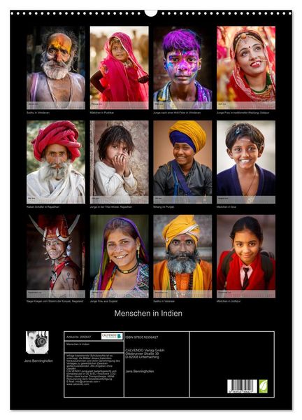 Produktbild: Menschen in Indien (Wandkalender 2026 DIN A2 hoch), CALVENDO Monatskalender