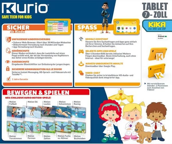 Produktbild: Kurio 1121500184 - Tablet 7-Zoll Kika Edition