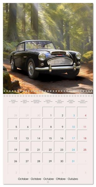 Produktbild: Voitures de course anciennes (Calendrier mural carr&eacute; 2026 30x30 cm) Calendrier double avec une page pour vos prises de notes
