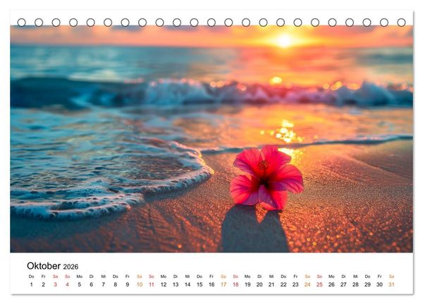 Produktbild: Mein Strand - ein Traum (Tischkalender 2026 DIN A5 quer), CALVENDO Monatskalender