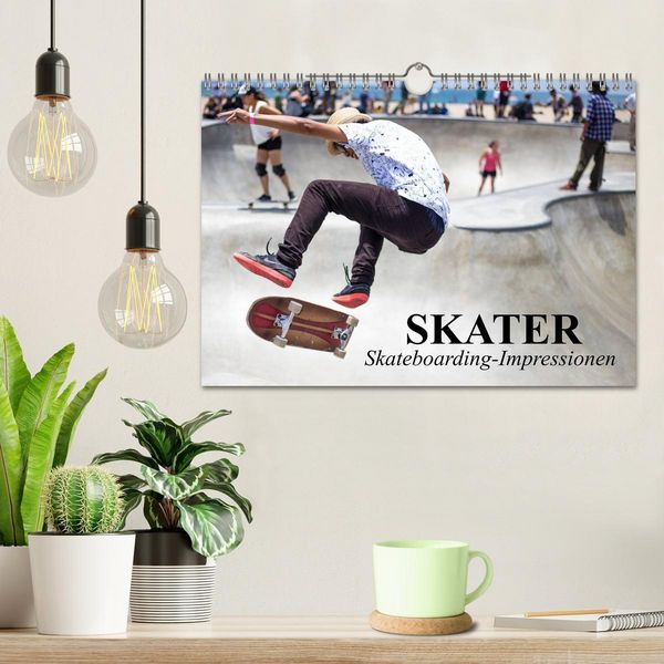 Produktbild: Skater. Skateboarding-Impressionen (Wandkalender 2026 DIN A4 quer), CALVENDO Monatskalender