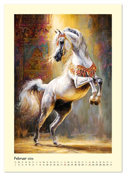 Produktbild: Seelen aus W&uuml;stengold. Anmut und Poesie der Araberpferde (Wandkalender 2026 DIN A4 hoch), CALVENDO Monatskalender