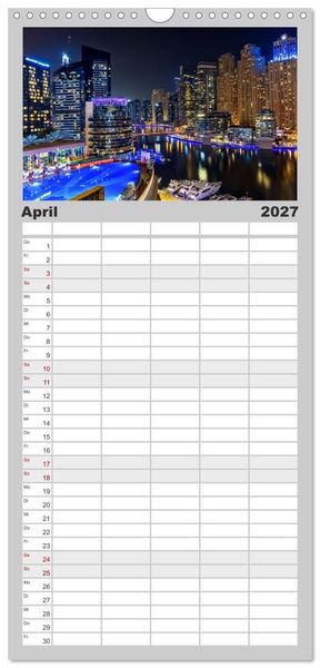 Produktbild: Familienplaner 2027 - Dubai - Das achte Weltwunder mit 5 Spalten (Wandkalender, 21 x 45 cm) CALVENDO