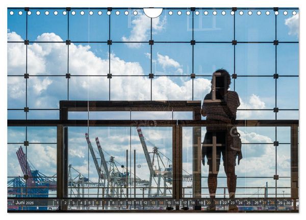 Produktbild: Die Hafenstadt Hamburg im Spiegel (Wandkalender 2026 DIN A4 quer), CALVENDO Monatskalender