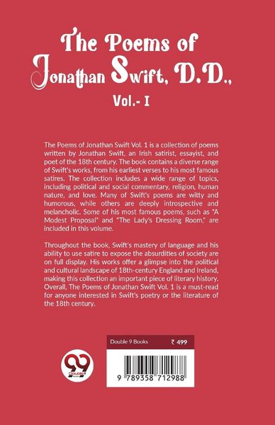 Produktbild: The Poems Of Jonathan Swift D.D Vol.-1