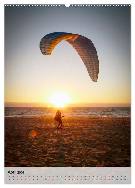 Produktbild: Paragliding - einfach Spa&szlig; (hochwertiger Premium Wandkalender 2026 DIN A2 hoch), Kunstdruck in Hochglanz