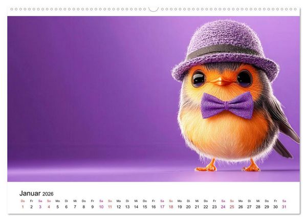Produktbild: Kreativ Kalender - Tiere & eigene Ideen (hochwertiger Premium Wandkalender 2026 DIN A2 quer), Kunstdruck in Hochglanz