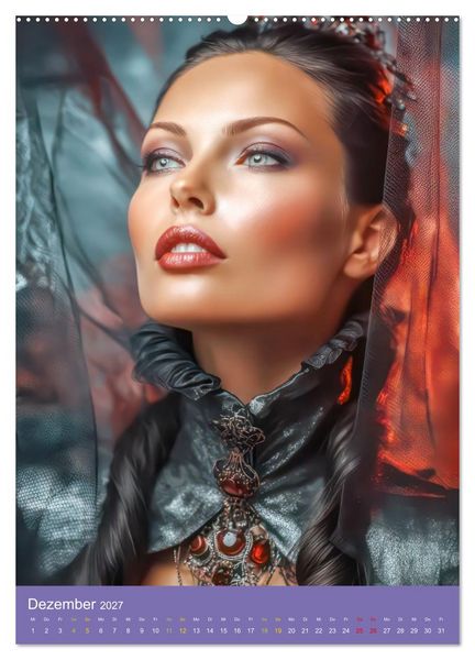 Produktbild: Sinnliche Vampirfrauen - Gef&auml;hrlich verf&uuml;hrerisch (hochwertiger Premium Wandkalender 2027 DIN A2 hoch), Kunstdruck in Hochglanz