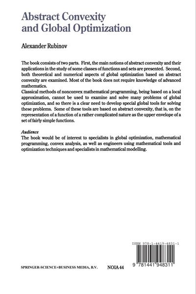 Produktbild: Abstract Convexity and Global Optimization