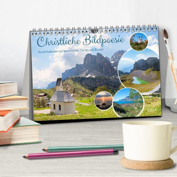 Produktbild: Christliche Bildpoesie 2027 (Tischkalender 2027 DIN A5 quer), CALVENDO Monatskalender