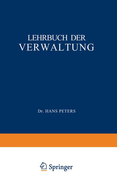 Produktbild: Lehrbuch der Verwaltung