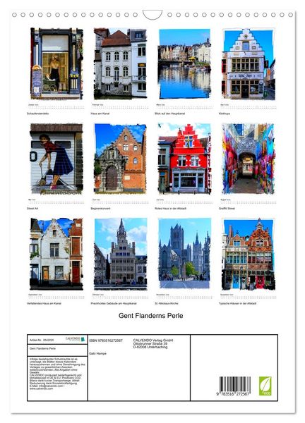 Produktbild: Gent Flanderns Perle (Wandkalender 2026 DIN A3 hoch), CALVENDO Monatskalender