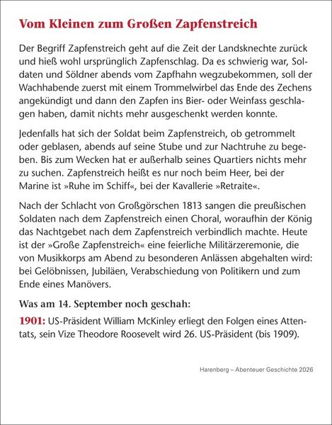 Produktbild: Abenteuer Geschichte Tagesabrei&szlig;kalender 2026 - Menschen, Ereignisse, Epochen - von den Anf&auml;ngen bis heute
