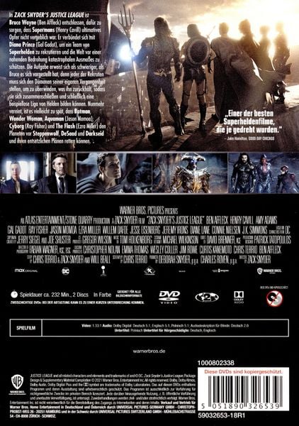 Produktbild: Zack Snyder's Justice League